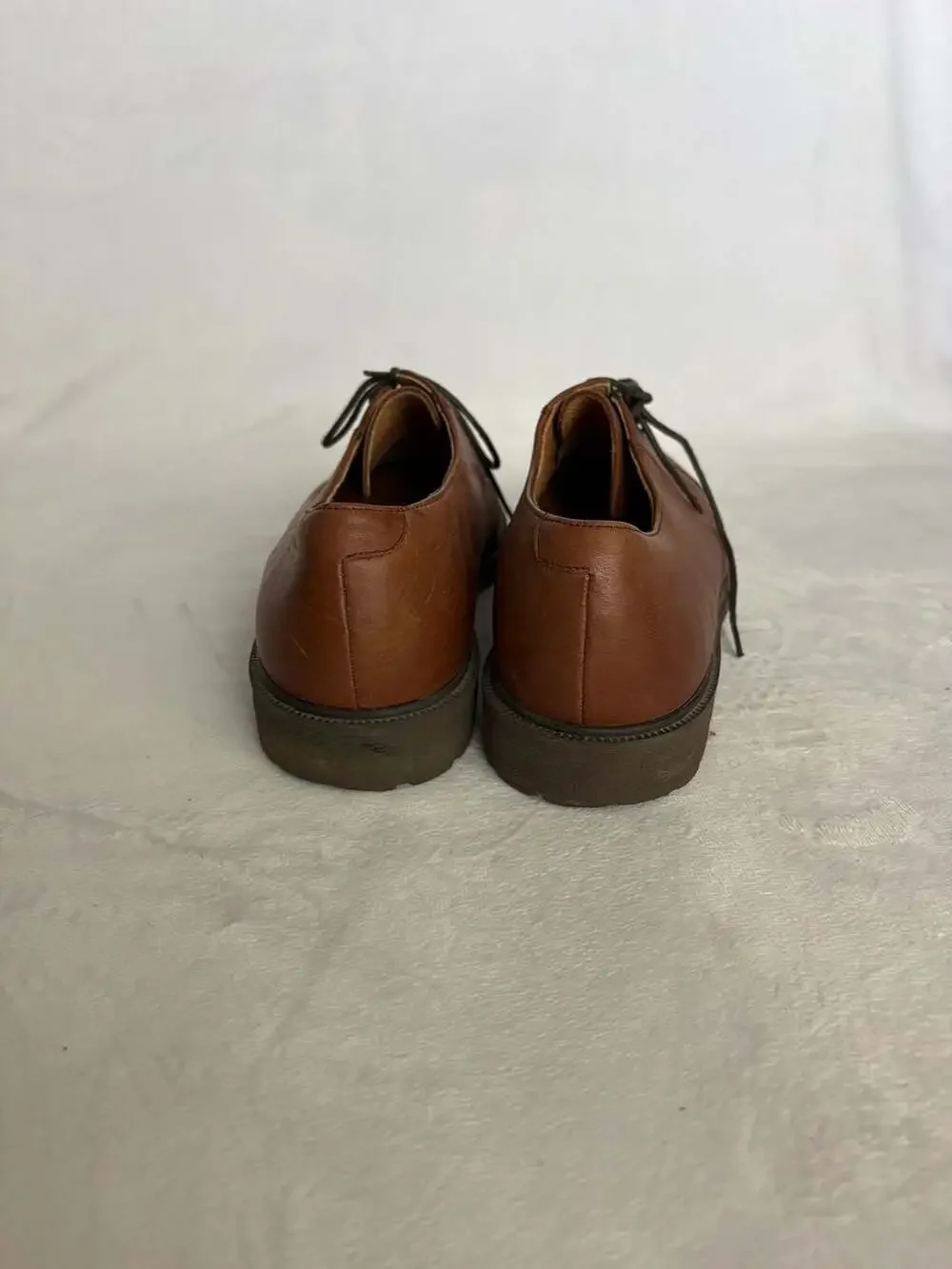 Barrington Men's Leather Upper Brown Cap Toe Oxford Shoes Size 9D